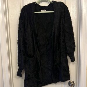 Adora Black Fuzzy Sweater